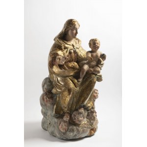 18th century, probably Italy, Mother of God with Child, Enthroned on Cloud Base, 18th century, probably Italy, Mother of God with Child, Enthroned on Cloud Base