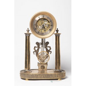 A Skeleton Biedermeier Clock, A Skeleton Biedermeier Clock