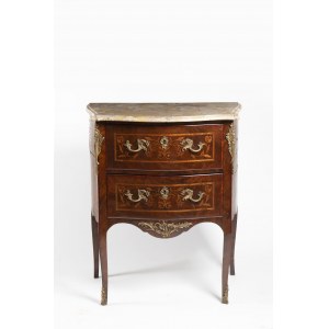 Small Mahogany Commode in a Louise XV. Style, Small Mahogany Commode in a Louise XV. Style