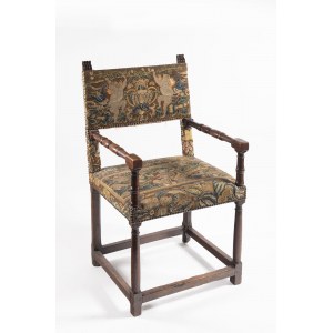 Chair with Arms in Walnut, 17th century, Chair with Arms in Walnut, 17th century
