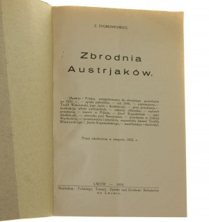 Zbrodnia Austrjaków Z. Zygmuntowicz (1934)