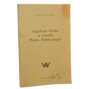 Legalizm Polski Jerzy August Gawenda [AUTOGRAF / 1959]