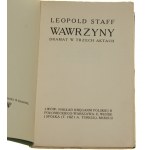 Wawrzyny​ Dramat w trzech aktach Staff Leopold [PIERWSZE WYDANIE / 1912]