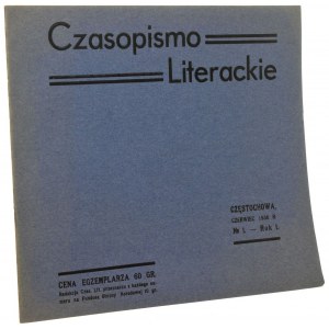 Czasopismo literackie organ grupy literacko-artystycznej Lit-Ars w Częstochowie numery rok I nr 1 czerwiec 1936