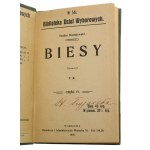 Biesy cz. I-VIII [komplet] Teodor Dostojewski [Biblioteka Dzieła Wyborowych / 1908]