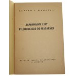 Zapomniany list Piłsudskiego do Masaryka Damian S. Wandycz [ca 1953]