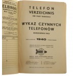 Telefon-Verzeichnis der stadt Warschau Wykaz czynnych telefonów warszawskiej sieci 1940