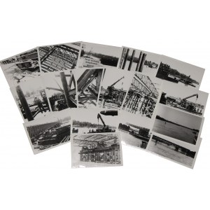 Kolekcja 17. fotografii / budowa Mostu Syreny [vintage print / ca 1985]