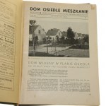 Dom Osiedle Mieszkanie Miesięcznik Organ Polskiego Towarzystwa Reformy Mieszkaniowej Nr-y 1, 2, 3-4, 7, 9, 10-11 (1936) / 1, 4-6, 7, 8, 9-10 (1937) [współoprawne]