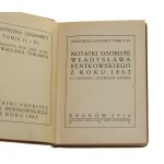 Notatki osobiste Władysława Bentkowskiego z roku 1863 Bentkowski Władysław [Biblioteczka Legionisty / 1916]