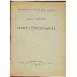 GAWROŃSKI Andrzej - Szkice językoznawcze. Handwritten dedication to Aniela Nitschowa