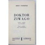 PASTERNAK Boris - Doktor Schiwago. Aus dem Russischen übersetzt von Pavel Hostovets. Gedichte übersetzt von Jozef Lobodowski. Pa...