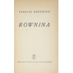 RÓŻEWICZ Tadeusz - Równina. Umschlag und Illustrationen von Adam Marczyński. Erste Ausgabe.