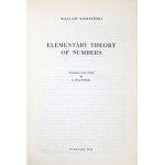 SIERPIŃSKI Wacław - Elementary Theory of Numbers. Translated from Polish by A. Hulanicki. Warsaw 1964; PWN. 8, s....