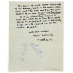 Handschriftlicher Brief des schottischen Mathematikers T. H. O'Beirne an Hugo Steinhaus, dat....
