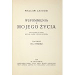LASOCKI Wacław - Wspomnienia z mojego życia. T. 1-2. 1933-1934