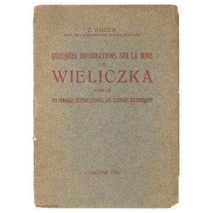 ROZEN Z. - Einige Nachrichten über das Bergwerk Wieliczka - auf Französisch. Unterschrift des Autors
