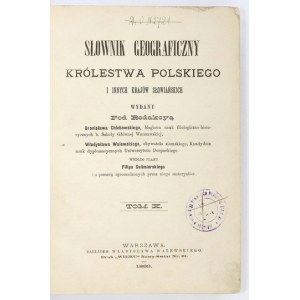 Słownik geograficzny Królestwa Pol. 1885. T. 6.