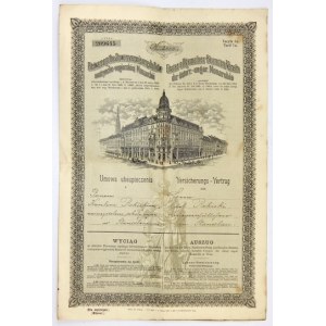 [INSURANCE]. FIRST General Association of officials of the Austro-Hungarian Monarchy. Insurance contract with Mr....