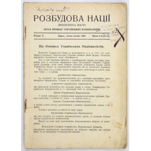 ROZBUDOVA Nacii. R. 2, Nr. 1/2 (13/14): I-II 1929.