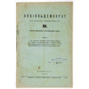 SOCIJAL-DEMOKRAT. Nr 12: IX 1933.