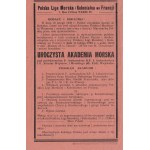 [WAR MARINE HOLIDAY] Collection of documents: celebration program, invitation, and pamphlet prints. Paris 1939