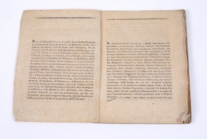 Traktat Dodatkowy Tyczący się Miasta Krakowa, iego okręgu i Konstytucyi między Dworami Rossyyskim, Austryackim i Pruskim. Warszawa 1815