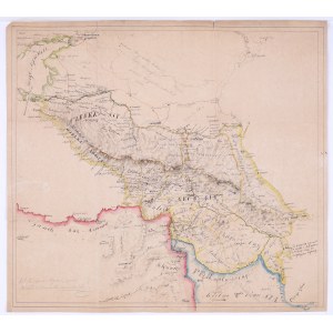 [KRYMSKA WAR / WISZNIEWSKI Michal] Sea of Azov / Cherkassy / Georgia. Manuscript map from the second half of the 19th century. Unique
