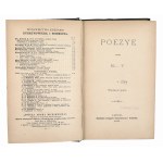 ASNYK Adam - Poezye prze prze El...Y.. Bände I-IV [verschiedene Ausgaben], Lwów 1881-1894