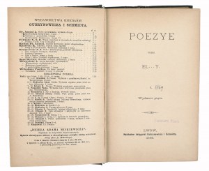 ASNYK Adam - Poezye przeez El…Y. Tomy I-IV [różne wydania], Lwów 1881-1894