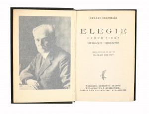 ŻEROMSKI Stefan - Elegje, Warszawa 1928