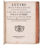 [WOJNA SIEDMIOLETNIA / POLONICA] Zbiór broszur, listów i publikacji o charakterze polemicznym związanych z wojną siedmioletnią, wydanych w latach 1756-1757 [klocek]