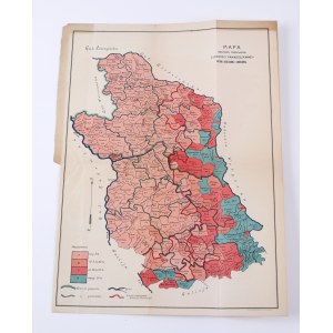 DZIEWULSKI Stefan - Mapa gęstości osiedlenia ludności prawosławnej w guberni siedleckiej i lubelskiej. Warschau 1909.