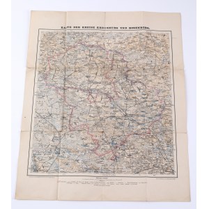 (KLUCZBORK, OLESNO) Karte der Kreise Kreuzburg und Rosenberg. Karte. [Ca. 1896-1899]