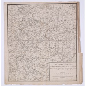 [LITWA] Carte de la Lithuanie. Mapa. 1812