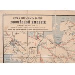 [RUSSLAND] Diagramm der Eisenbahnstraßen des Russischen Reiches [Karte]. Moskau, 1900