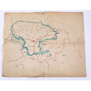 [WILNO, KOWNO, MIŃSK, GRODNO] Handwritten map, pre-1918