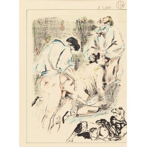 Artysta nieokreślony, francuski, monogramista TR?, Scena erotyczna, początek XX wieku