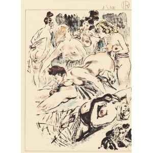 Artysta nieokreślony, francuski, monogramista TR?, Sceny erotyczne, początek XX wieku