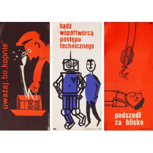 Set of three BHP posters - designed by Jerzy FLISAK (1930-2008), Andrzej Oniegin DĄBROWSKI (b. 1943), 1968
