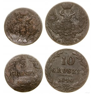 Polska, lot 2 monet, 1840 MW, Warszawa