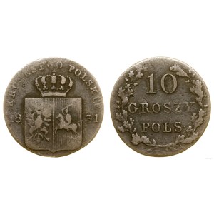 Polska, 10 groszy, 1831, Warszawa