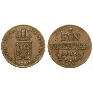 Austria, 1 krajcar, 1816 A, Wiedeń