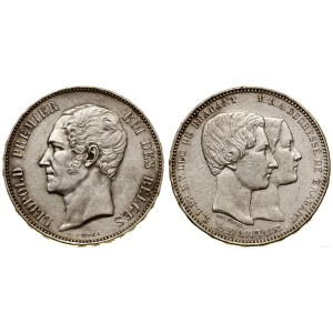 Belgia, 5 franków, 1853, Bruksela