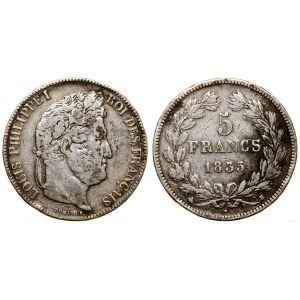 Francja, 5 franków, 1835 B, Rouen