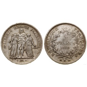Francja, 5 franków, 1849 BB, Strasburg