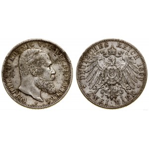 Niemcy, 2 marki, 1899 F, Stuttgart