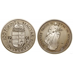 Węgry, 100 forintów, 1991, Budapeszt