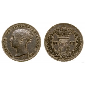 Wielka Brytania, 3 pensy, 1862, Londyn