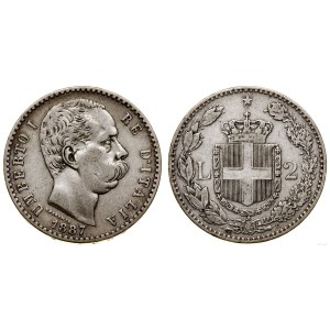 Włochy, 2 liry, 1887, Rzym